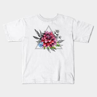 Geometric Dahlia Kids T-Shirt